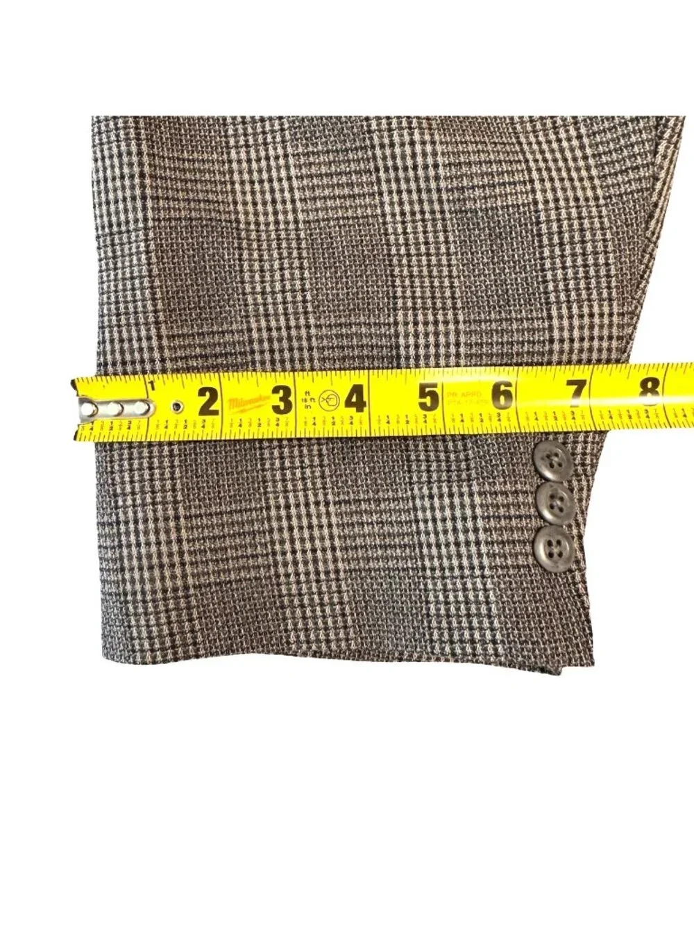 Pierre Cardin Men’s Wool 2-Button Blazer Gray Plaid Herrringbone • 56R